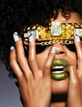 Green & Gucci 
"Money"- Jewel Whinfield makeup Photo By Keith Major